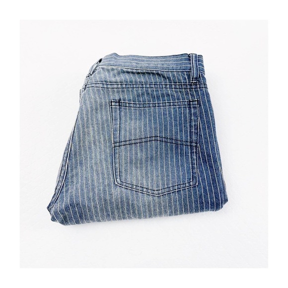 AX Armani Exchange Pinstripe Faded Denim Jeans Straight SZ32 - Picture 1 of 8